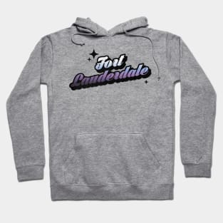 Fort Lauderdale - Retro Classic Typography Style Hoodie